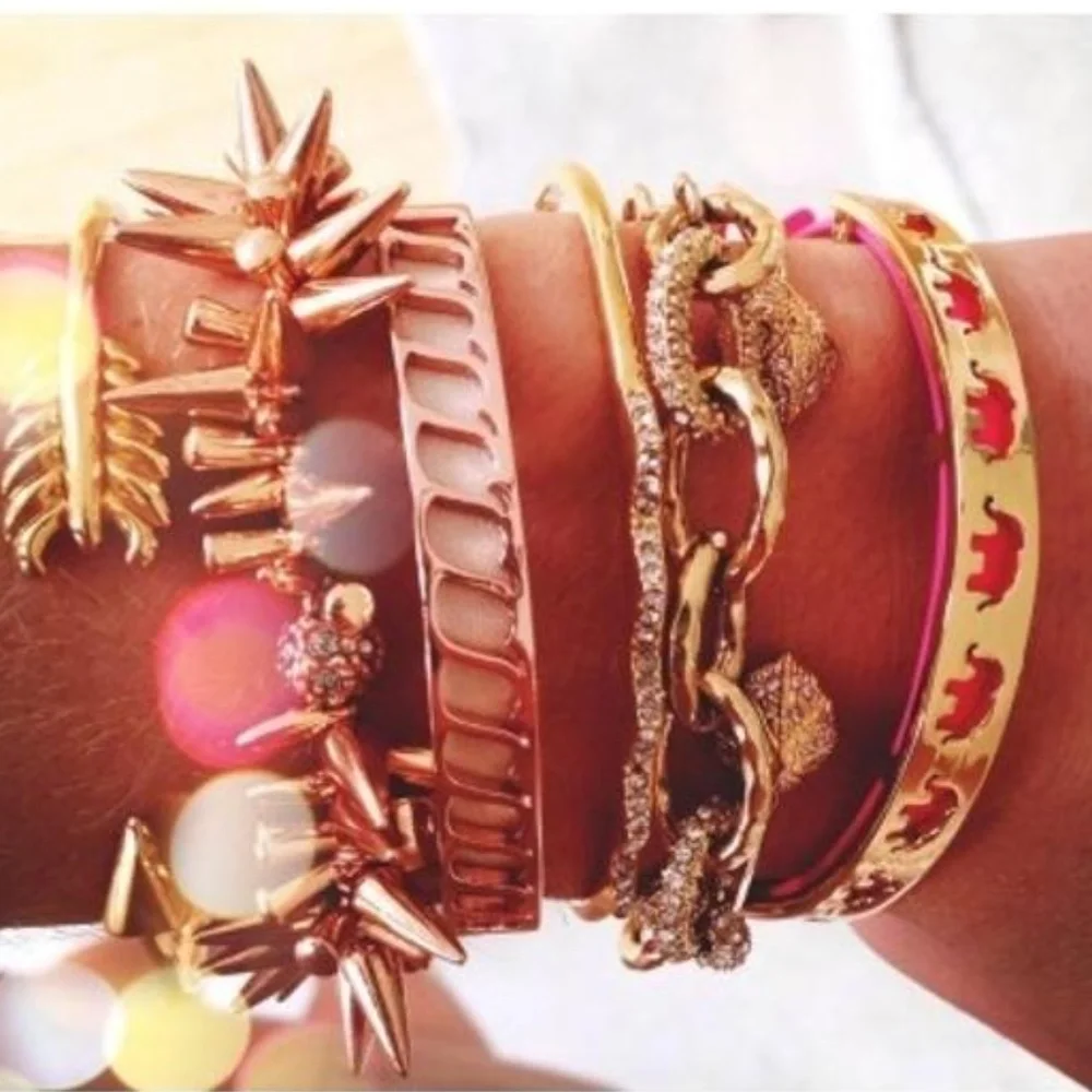 Stella & Dot | Dainty Rose Gold Bracelet Leather Inspire Bracelet - Picture 3 of 6